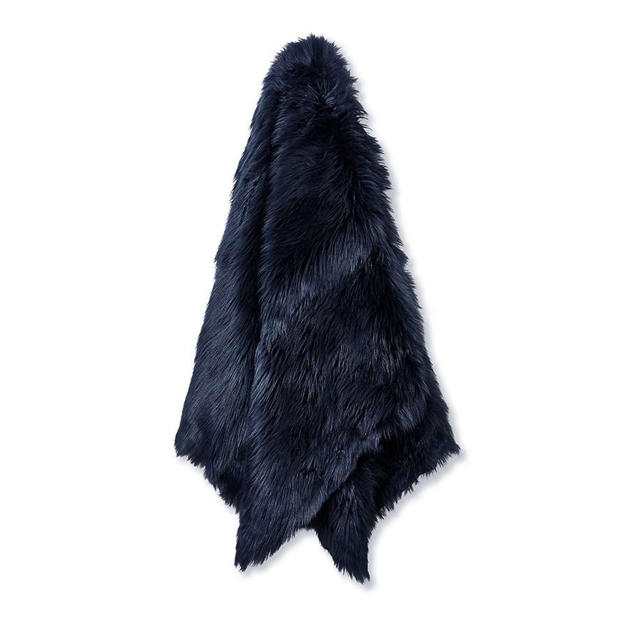 Alpine Midnight Fur Throw Adairs
