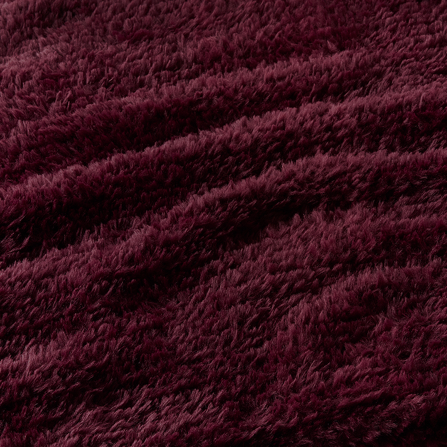 Munich Burgundy Feather Yarn Throw OLD Adairs