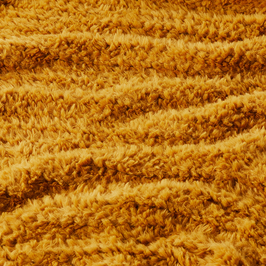 Munich Mustard Feather Yarn Throw OLD Adairs