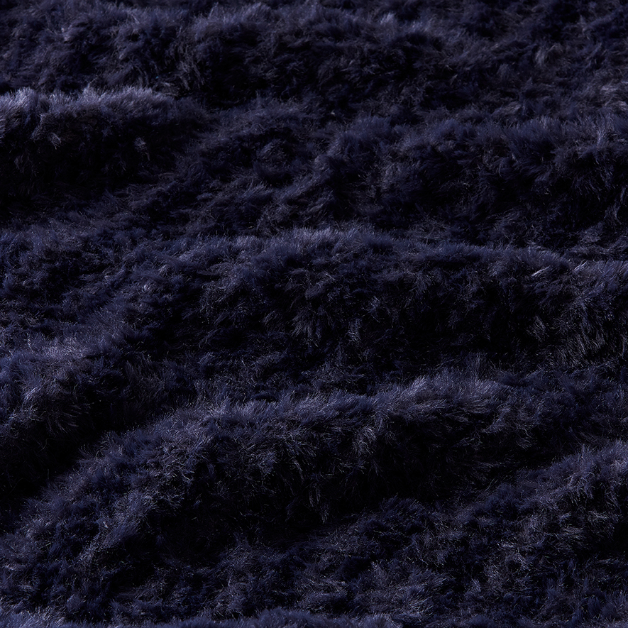 Munich Navy Feather Yarn Throw Adairs