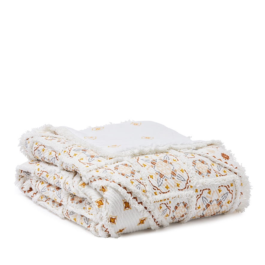 Moroccan Natural Tufted Blanket Adairs