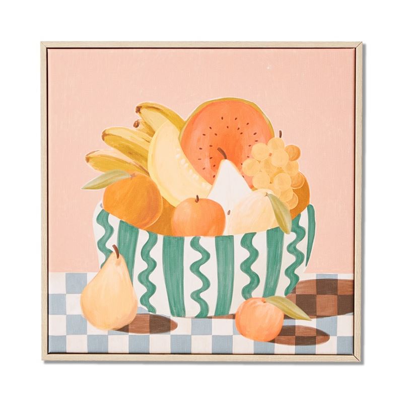 Fruit Bowl Pink Canvases