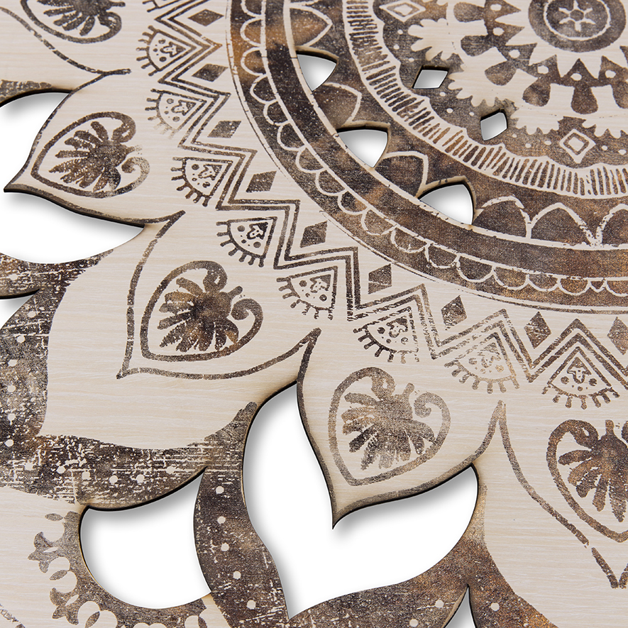 Mandala Artwork 80x80cm Natural Adairs