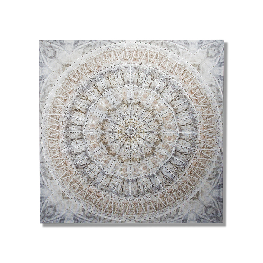 Mandala Artwork 90x90cm Silver Adairs