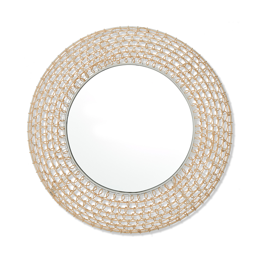 Woven Mirror 81cm Natural Rattan Round Adairs