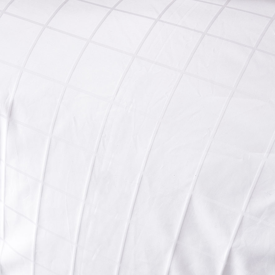 Gramercy Grid 1000TC Quilt Cover White Adairs