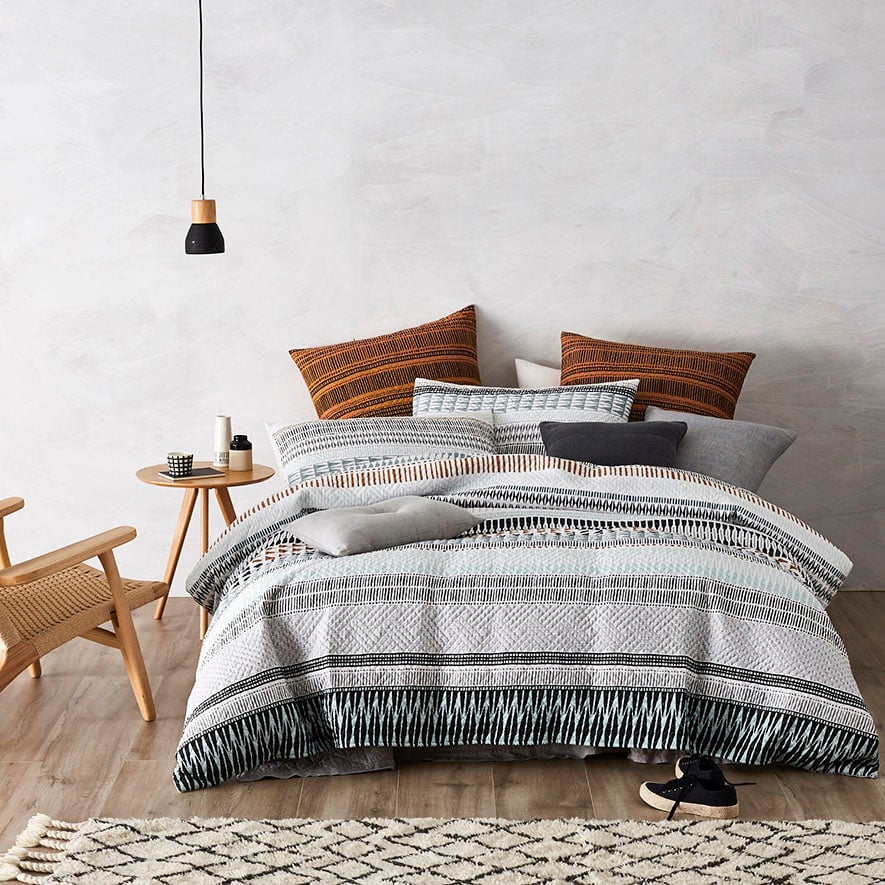 Nomad Quilt Cover Mustard Adairs