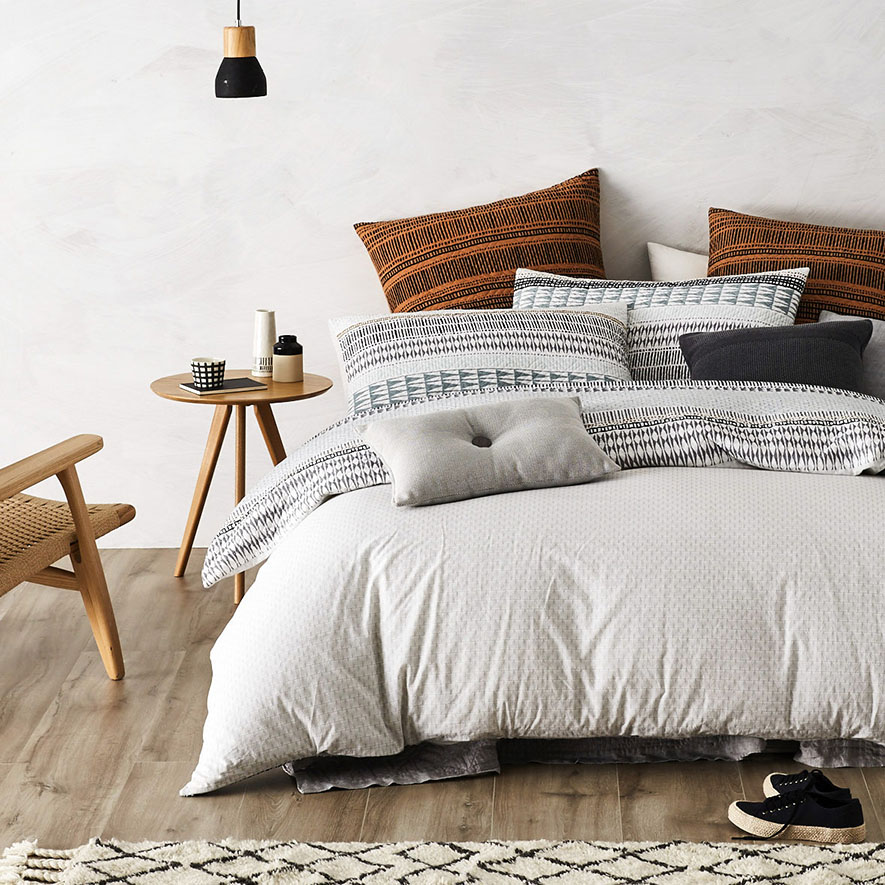 Nomad Quilt Cover Mustard Adairs