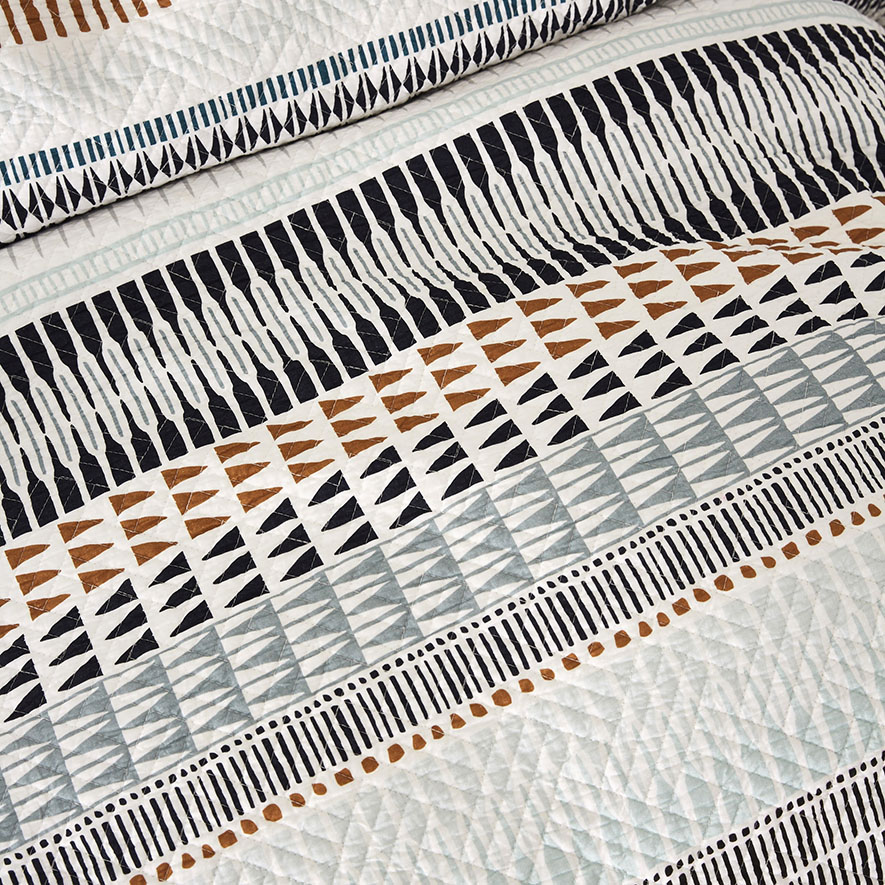 Nomad Quilt Cover Mustard Adairs