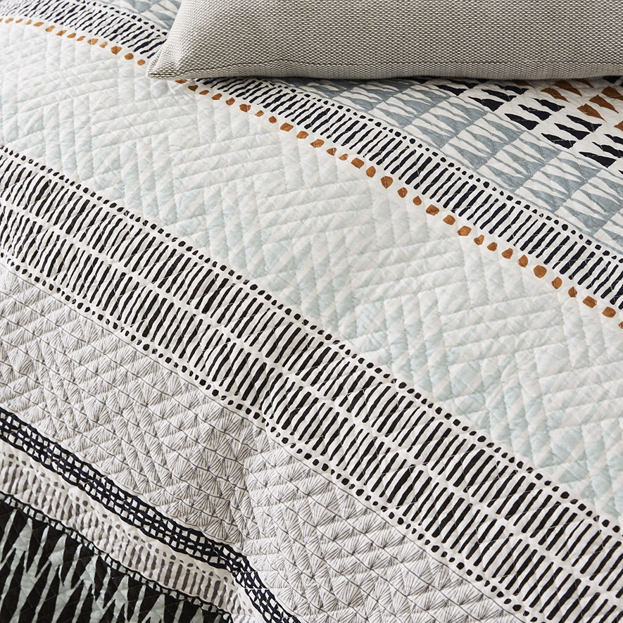 Nomad Quilt Cover Mustard Adairs