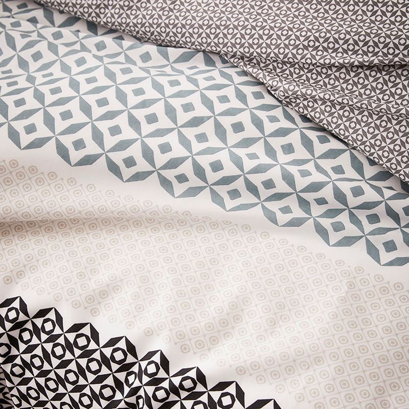 August Quilt Cover Set Charcoal