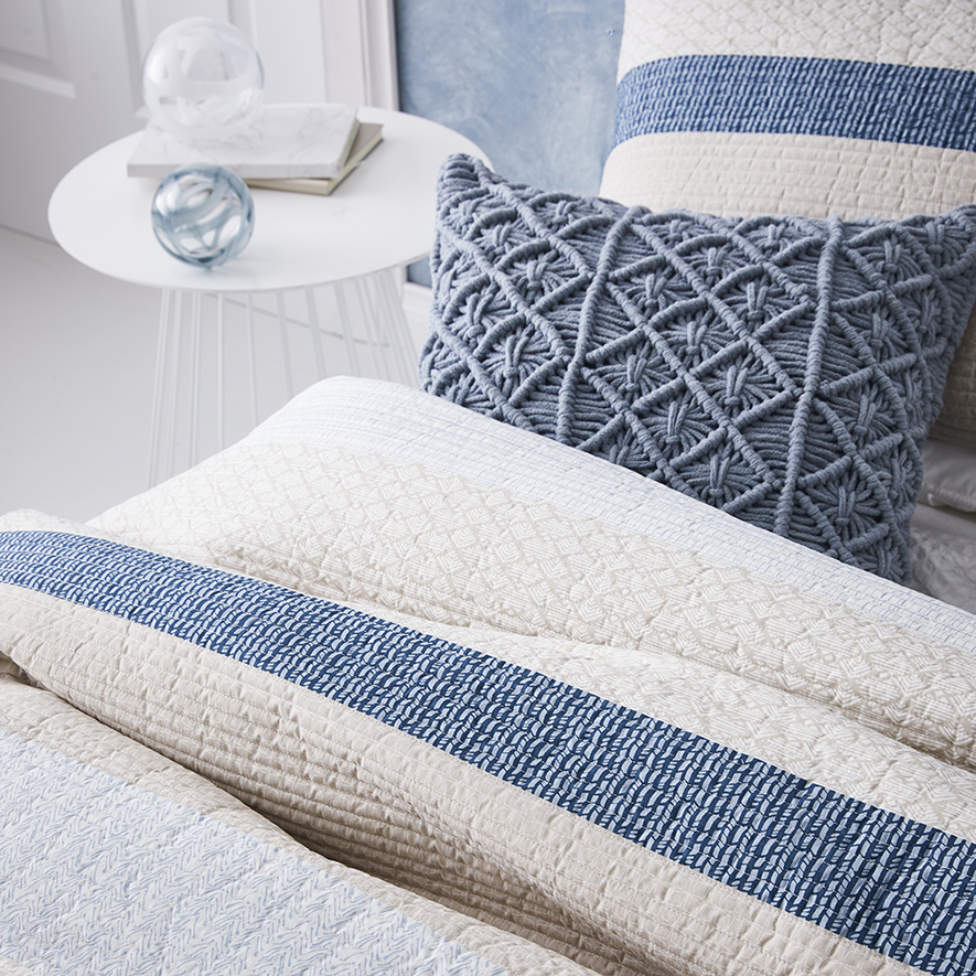 Amaranth Quilted Quilt Cover Blue Adairs