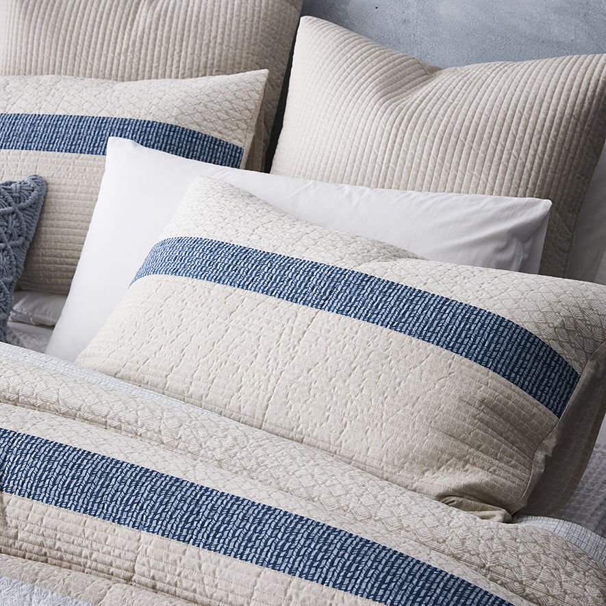 Amaranth Quilted Quilt Cover Blue Adairs