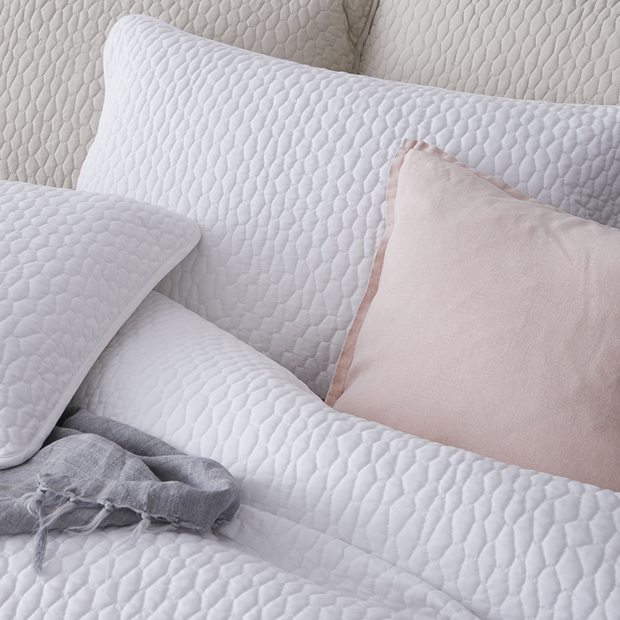 Jerome Quilted Quilt Cover White Adairs