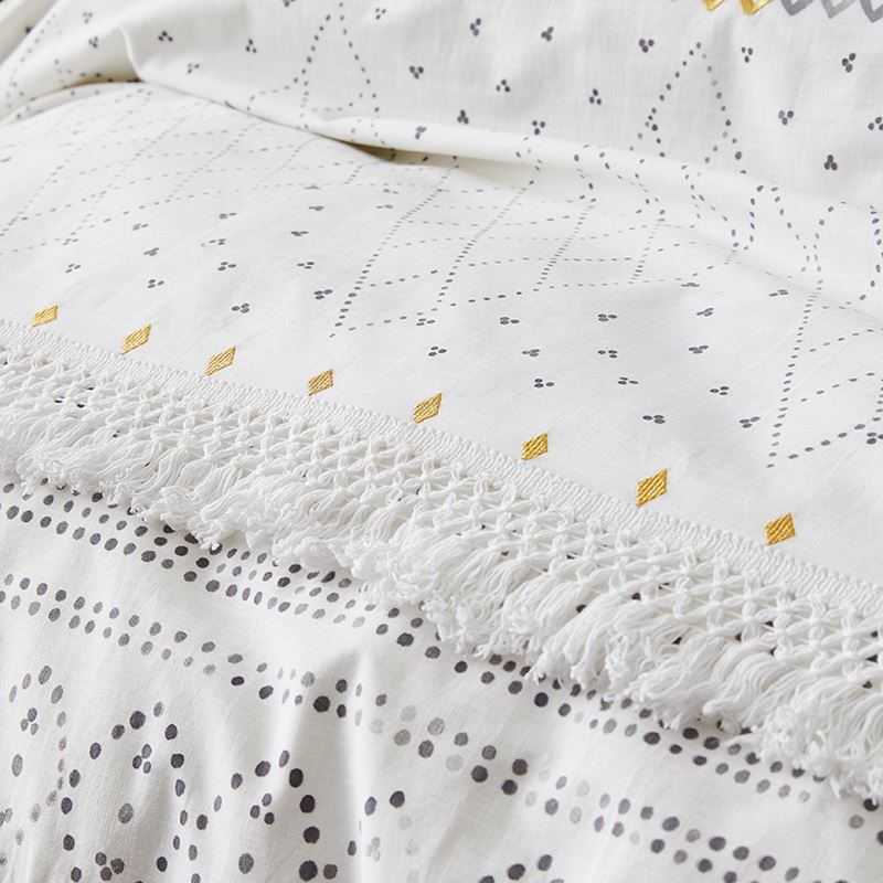 Maia Quilt Cover Set White