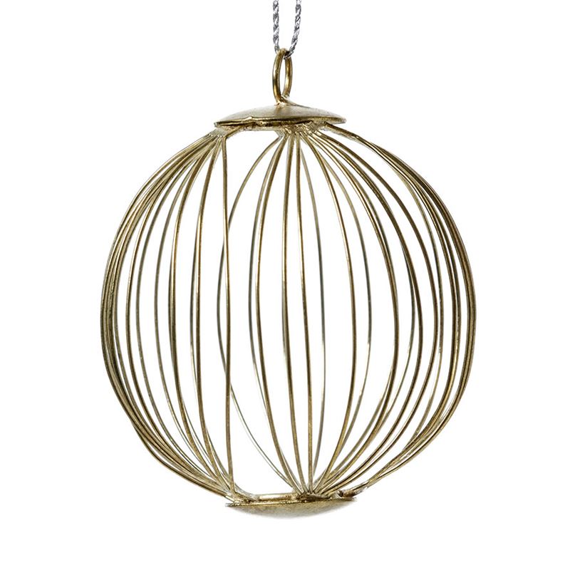 Champagne Wire Ball Ornament