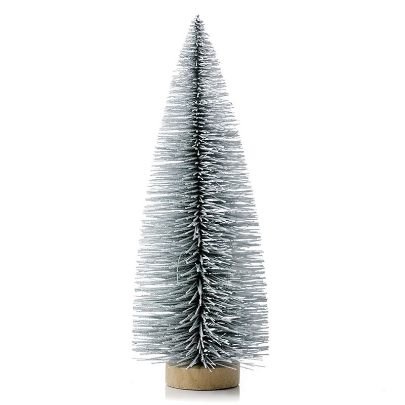 Sage & White Frosted Pine Table Tree Decoration