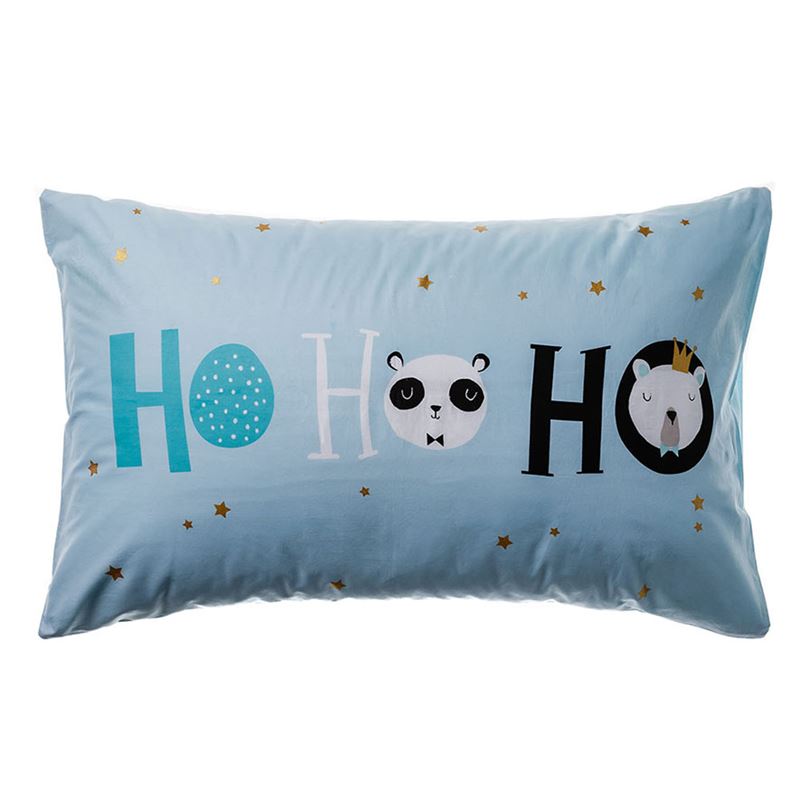 Christmas Mint Ho Ho Ho Text Standard Pillowcase Each