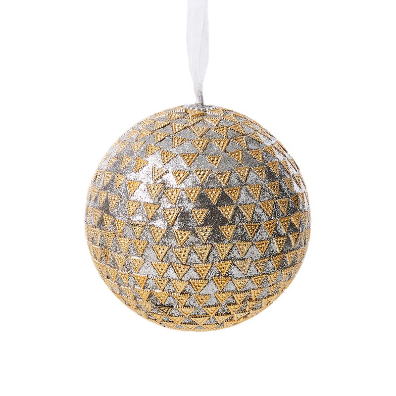 Triangle Bauble Silver & Champagne