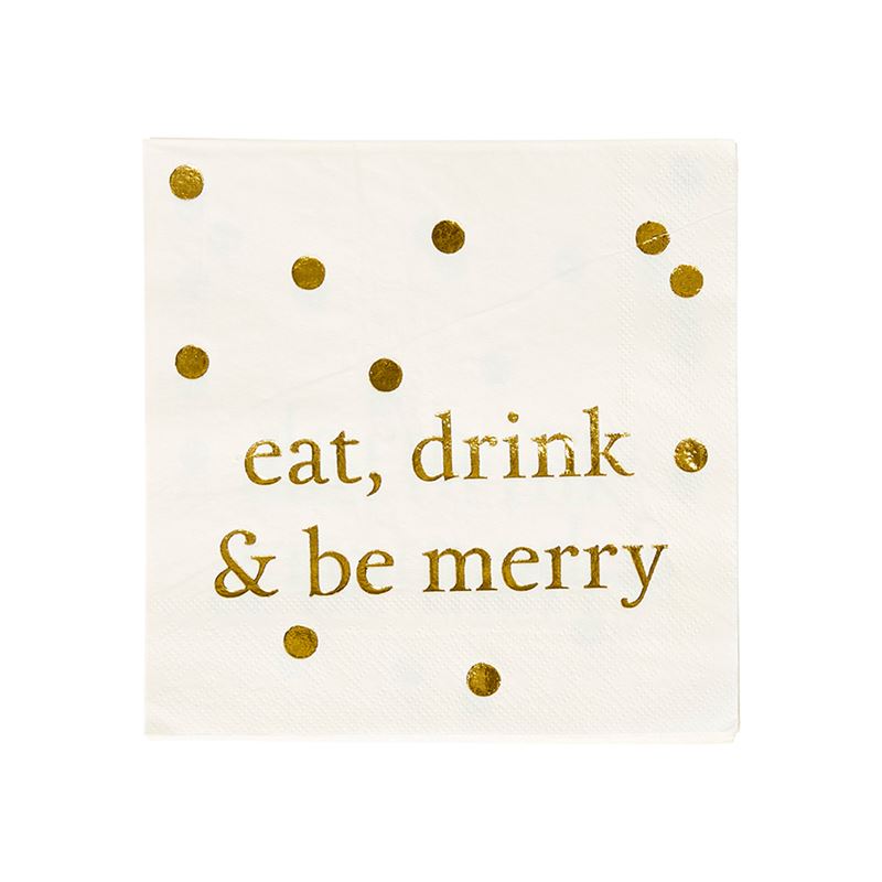 Festive Paper Napkins Pack of 20 Eat Drink & Be Merry 