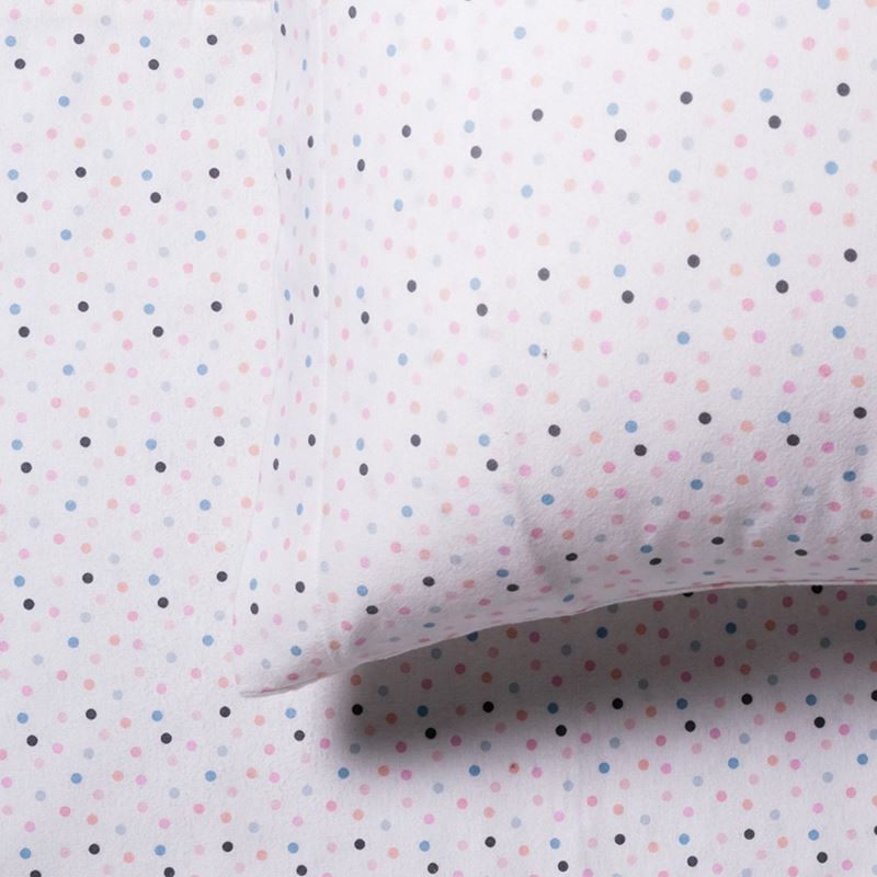 Polka Dot Flannelette Sheets