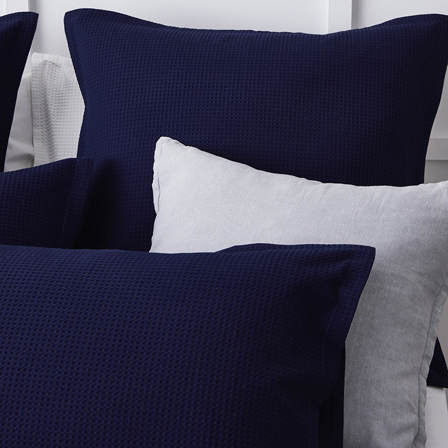 Mercer + Reid Tribeca Waffle Quilt Cover Set Navy Adairs