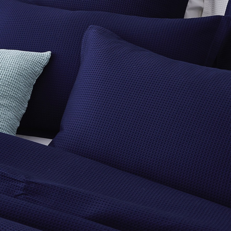 Mercer + Reid Tribeca Waffle Quilt Cover Set Navy Adairs