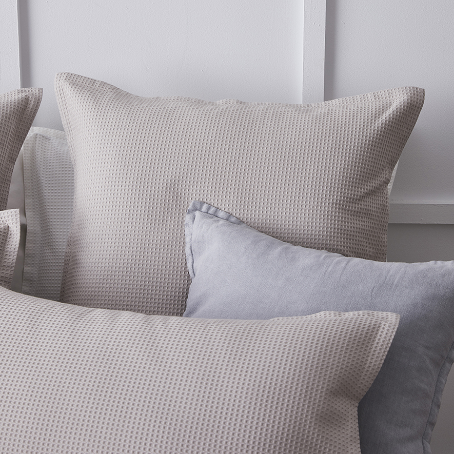 Tribeca Waffle Quilt Cover Set Pebble Adairs